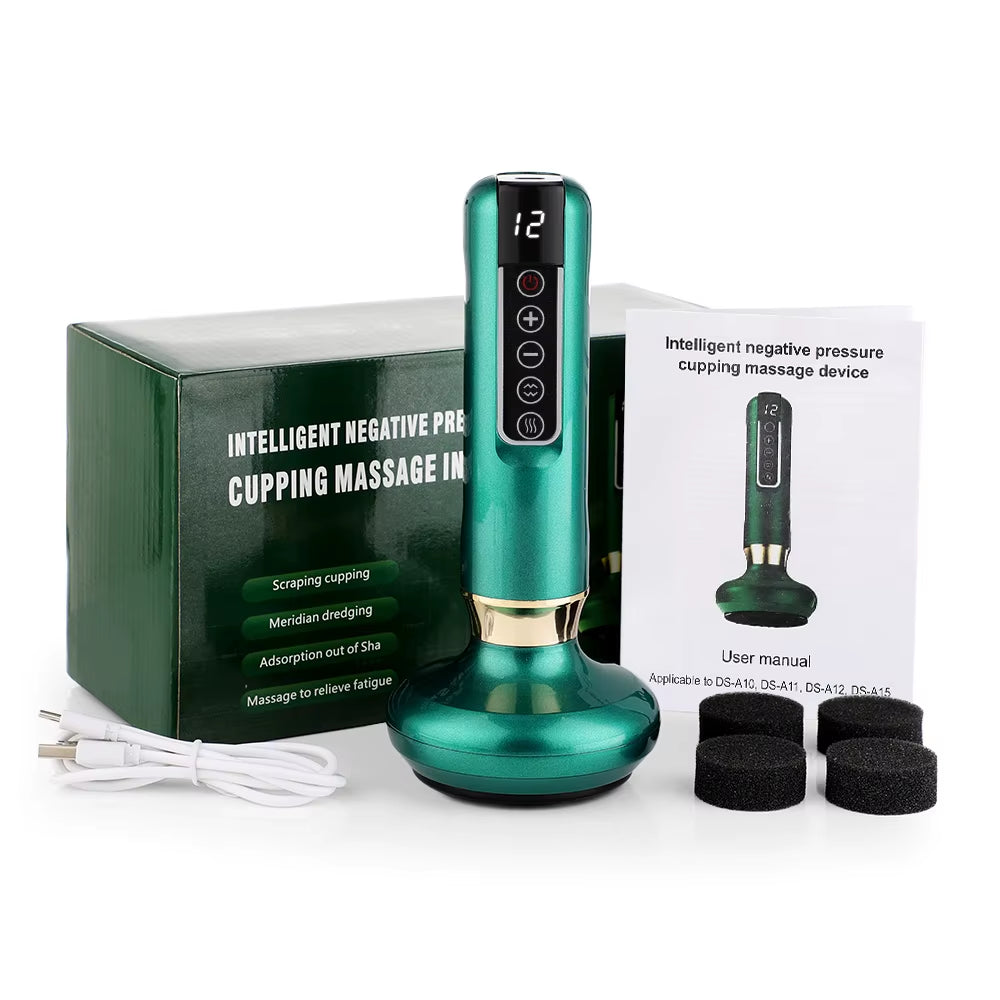 Rechargeable 12 Levels Vacuum Cupping Device 