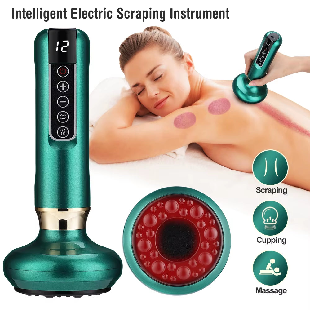 Rechargeable 12 Levels Vacuum Cupping Device 