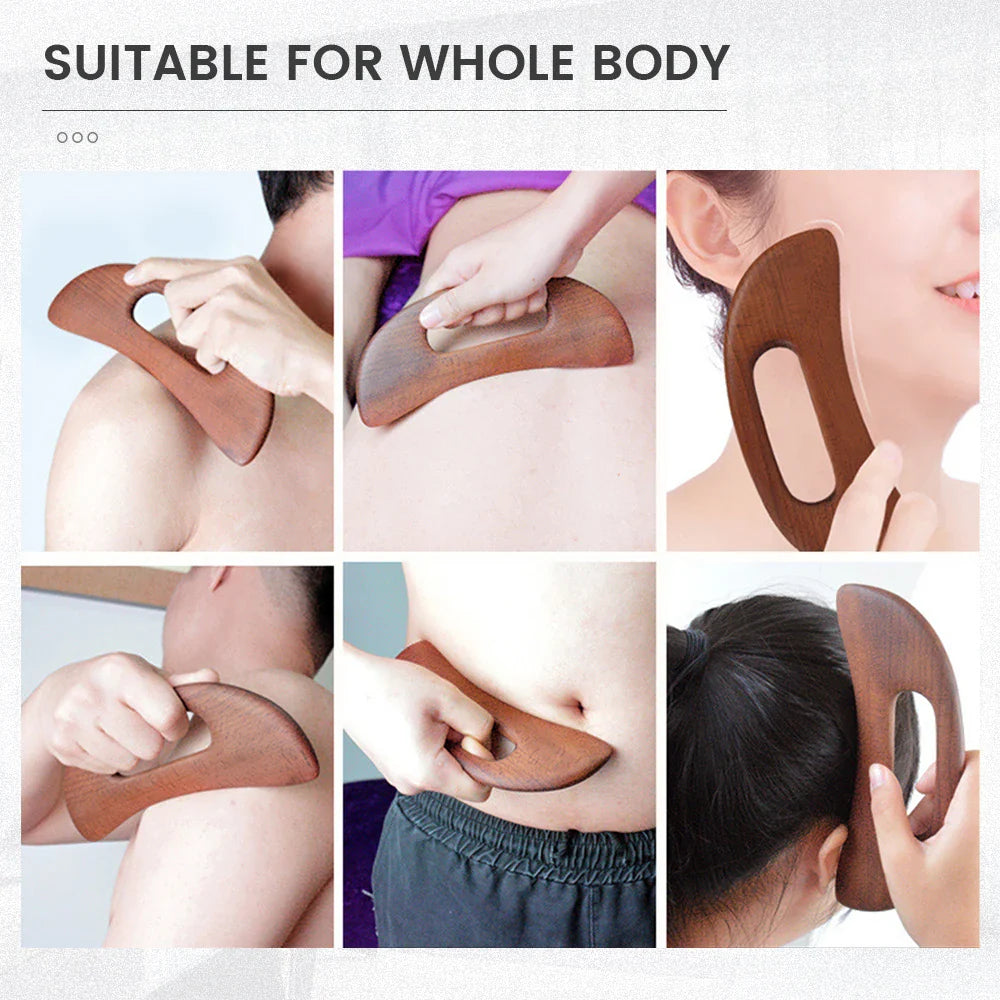 Body Gua Sha Tool Wooden Lymphatic Drainage Tool