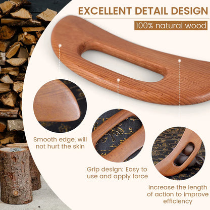 Body Gua Sha Tool Wooden Lymphatic Drainage Tool