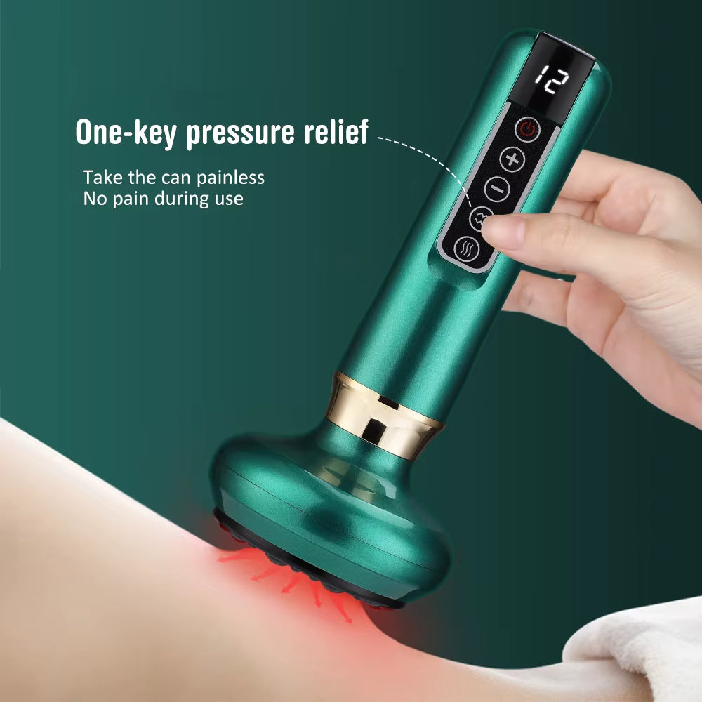 Rechargeable 12 Levels Vacuum Cupping Device 